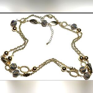 Necklace SIGNED CHARMING CHARLIE Gold Tone Chain 24"